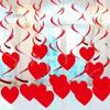 Подвеска-гирлянда в виде сердца любви для свадьбы, вечеринки, дня Святого Валентина, бумажное подвесное украшение «Любовь» со спиральной нитью, реквизит для сцены, праздник