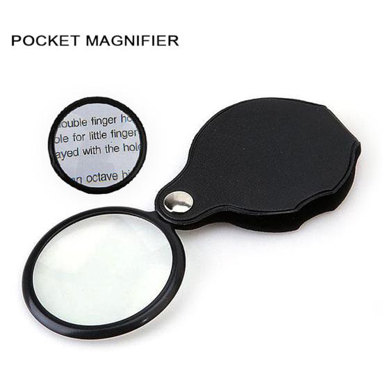 Slim Thin Reading Pocket Magnifying Glass 60mm 6x Loupe Folding Magnifier