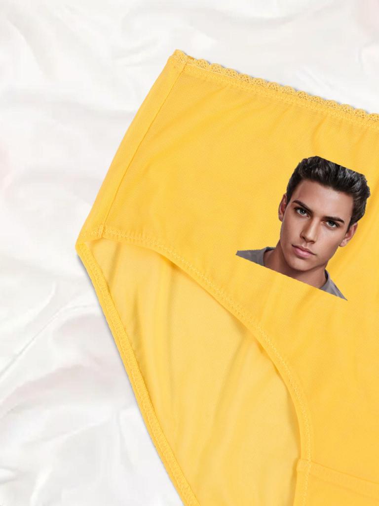 Women's Sweet Panties Custom Portrait Printed Patterns Comfortable  Breathable Stretch Panties Low Waist Panties