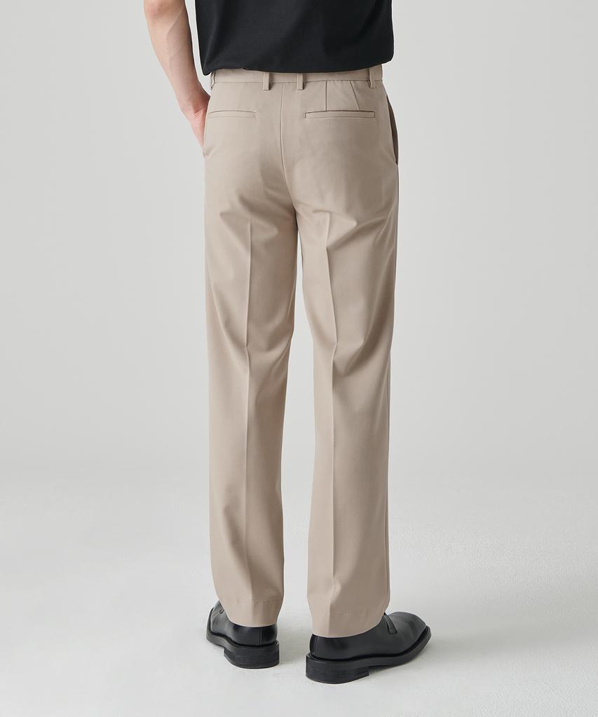MUSINSA STANDARD Straight Hidden Banding Slacks [Beige]