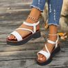 2024 New Womens Platform Sandles Fashion Shoes Big Size 35-42 Beach Shoes Woman Footwear Fashion White Designer Sandals