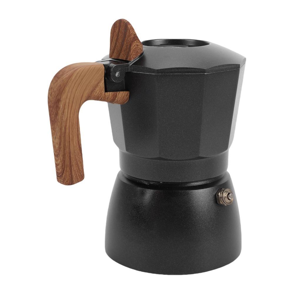 Aluminum Alloy Stovetop Coffee Maker Double Valves Moka Pot Efficient Cuban Coffee Maker For Home