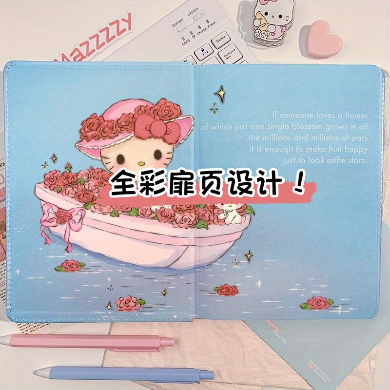 5 шт. Кавайный Sanrio Hello Kitty A5 Цветная Страница Кожаный Блокнот Милая Девочка DIY Ручной Блокнот Дневник Портативный Бумажные Принадлежности для Документов Подарок