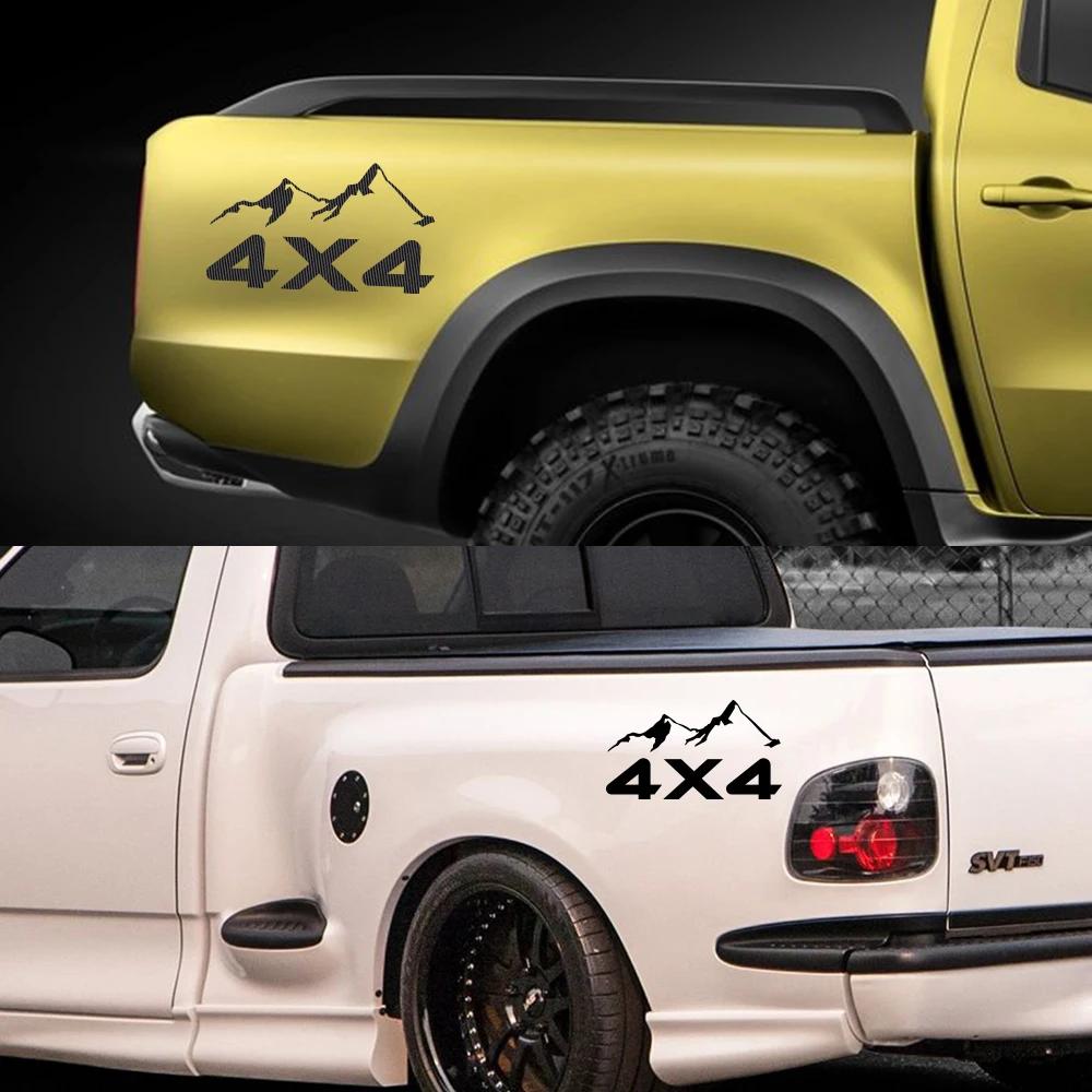 Автомобильная 4x4 Горная Наклейка Пикап Виниловый Декор Наклейка Для Ford F150 Toyota Hilux Isuzu Dmax Dodge RAM GWM Chevrolet Silverado