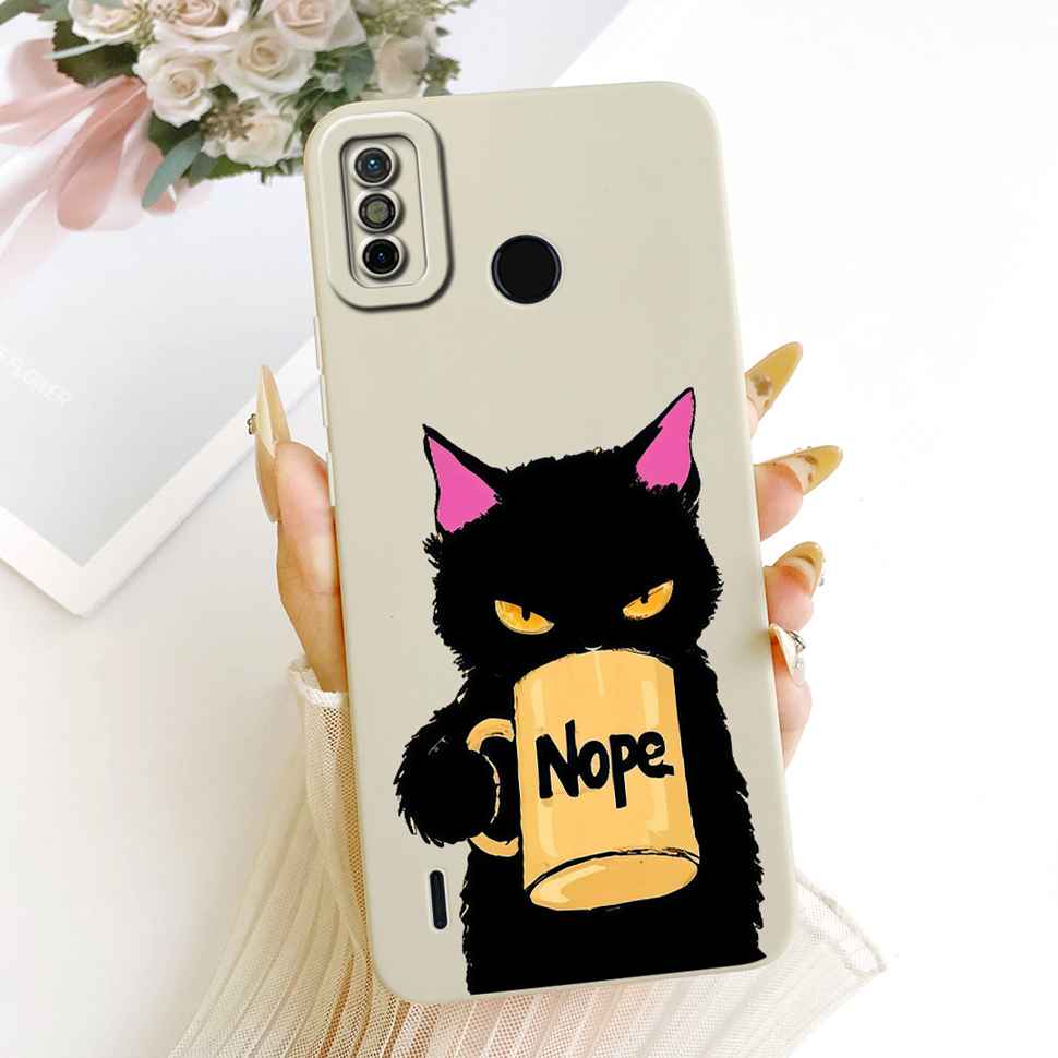 For Tecno Spark Go 2020 CAse Petty Girl FLower Silicon Soft Case Cover For Tecno Spark Go SparkGo 2020 KE5 Fundas Bumper