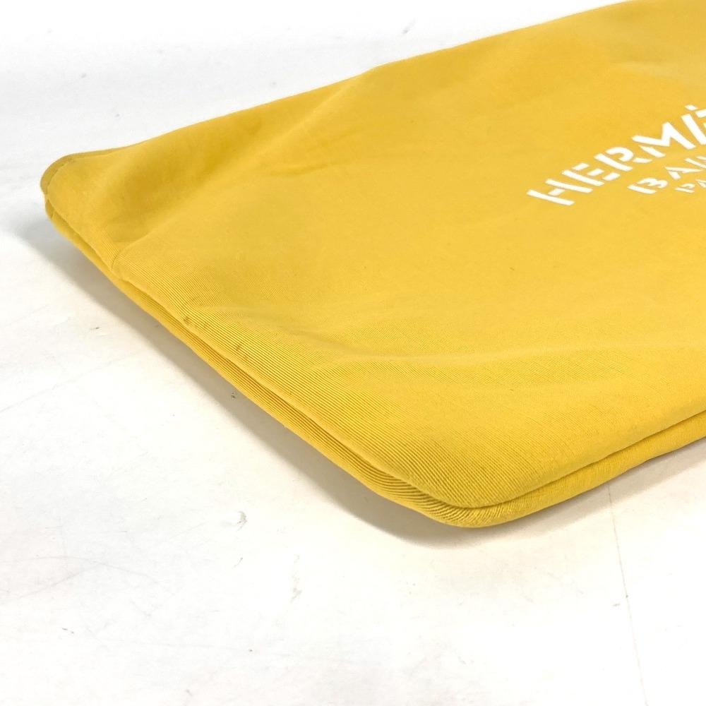 HERMES Neovan MM Pouch Bag Bicolor Clutch bag polyamide yellow/White