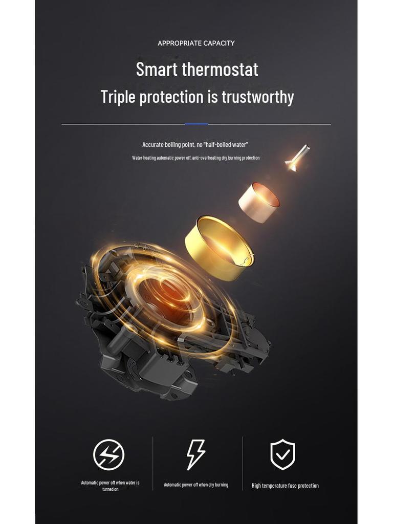 Электрический чайник из нержавеющей стали европейского стандарта 304 — в стиле ретро, с автоматическим отключением, для бытового использования.