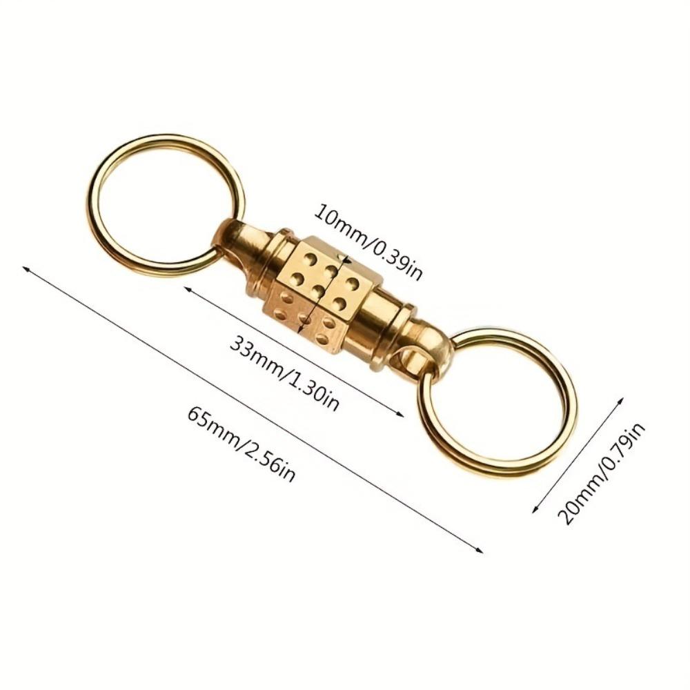 360° Rotation Key Rings Brass Snap Lock Holder Durable Keychain  Outdoor Activities