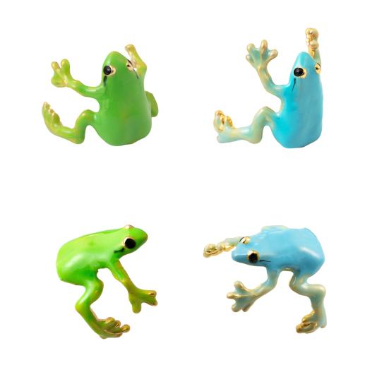 Кольцо для пальца в форме лягушки, пряжка для уха, однотонный сплав, гальваническое отверстие, регулируемый браслет для праздников и вечеринок, аксессуары
