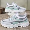 Shoes Women's Fashion Autumn New Shoes Soft-soled Women's Shoes Fly-woven Breathable Mesh Shoes Lightweight Dad Shoes