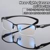 Blue Light Blocking Eye Protection Near Sight Glasses New Male Half Frame Business Myopia Glasses Ultra Light Unisex Glasses
