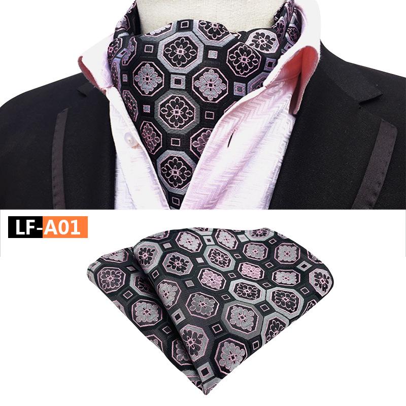 Men's Polyester Retro Tie, Scarf, and Pocket Square Set