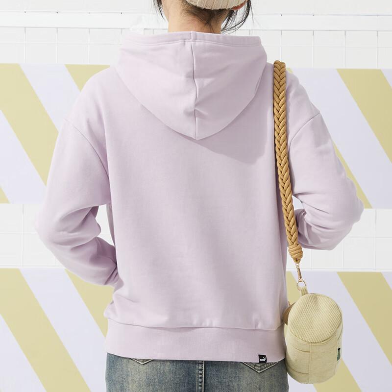 Puma Толстовка с капюшоном с буквенным принтом и большими карманами, женская толстовка с капюшоном, цвет фиолетовый 682176-60