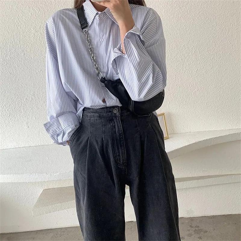 Blusas 2022, летний топ, женские рубашки, женская полосатая рубашка, блузки, топы, топы с длинными рукавами, шикарная женская блузка vetement femme