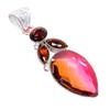 Bi-Color Tourmaline, Smokey Gemstone 925 Sterling Silver Jewelry Pendant 2.5" AH-3295