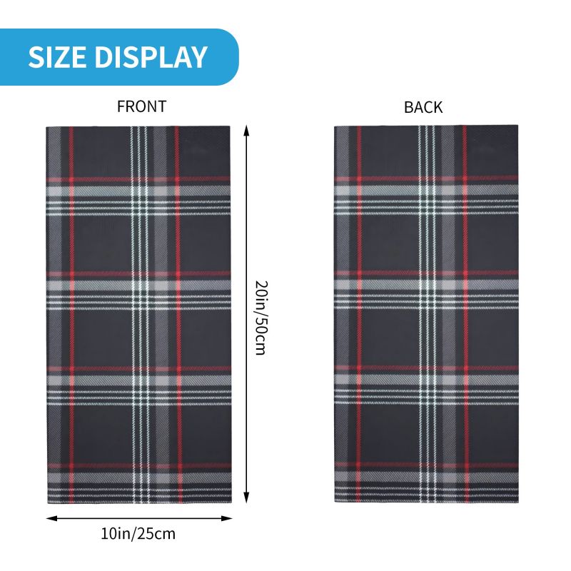 Custom GTI Tartan Bandana Neck Gaiter Printed Moto Motorbike Enduro Race Mask Scarf Multifunctional Headwear Hiking
