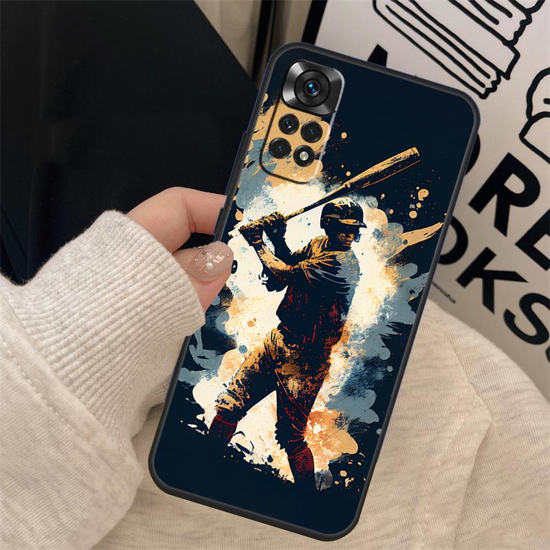 Baseball Cover For Xiaomi Redmi Note 14 12 11 10 13 15 Pro Plus Case For Redmi 15 15C 14C 10C 12C 13C
