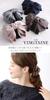 VINGTAINE Volume Satin Ribbon Hair Clip Elegant Daily Office Hair Clip Hair Accessory Gray - - H-1004-GY-