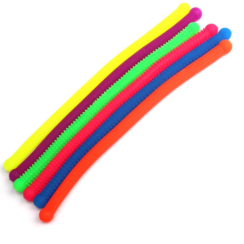 12PCS Textured Fidget Noodles Stretchy Strings Sensory Toys for Kids Stress Relief Gifts Classroom Prizes Birthday Party Favors