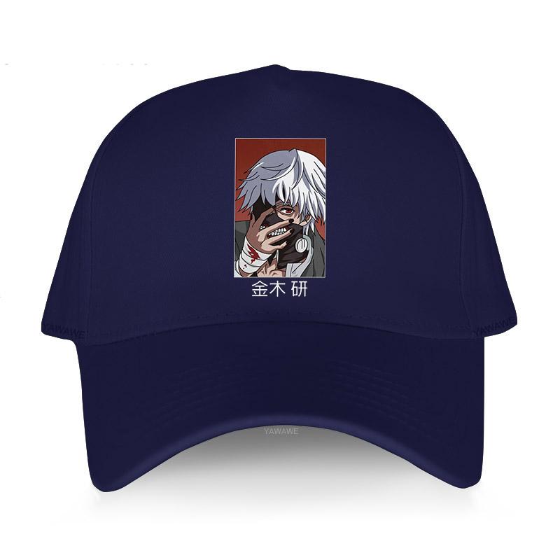 New Yawawe Man High Quality Cap Tokyo Ghoul Ken Kaneki Graphic Hats for Unisex Japanese Anime Manga Printed Cotton Baseball Caps