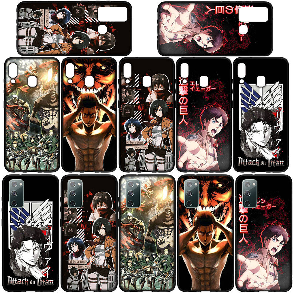 Чехол для телефона Samsung Galaxy S25 S24 S23 iPhone 16 15 Xiaomi Redmi Note 14 13 12 16E X 8 11 Pro Max OPPO Moto Huawei аниме Levi Attack On Titan Cover