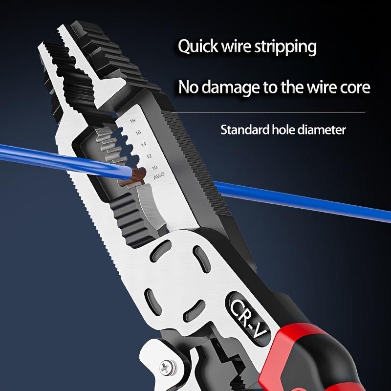 Многофункциональные плоскогубцы промышленного класса, острые стальные закаленные лезвия, подходят для обслуживания механического и электрического оборудования, промышленного ремонта.