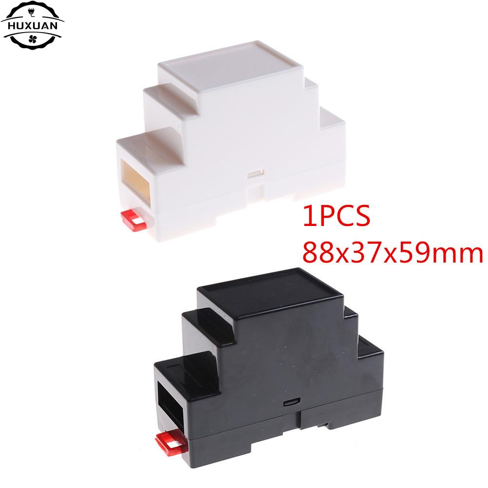1pc 88x37x59mm Plastic Electronics Box Project Case DIN Rail PLC Junction Box