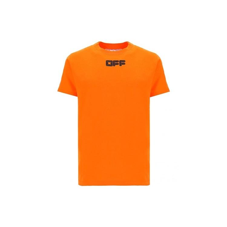 Off-White OFF WHITE Dinosaur Series T Shirts Men's Orange Crew Neck Moderate OMAA027F21JER0032010