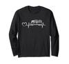 Camping Camper Heartbeat Heart Heartbeat Caravan Long Sleeve T-Shirt