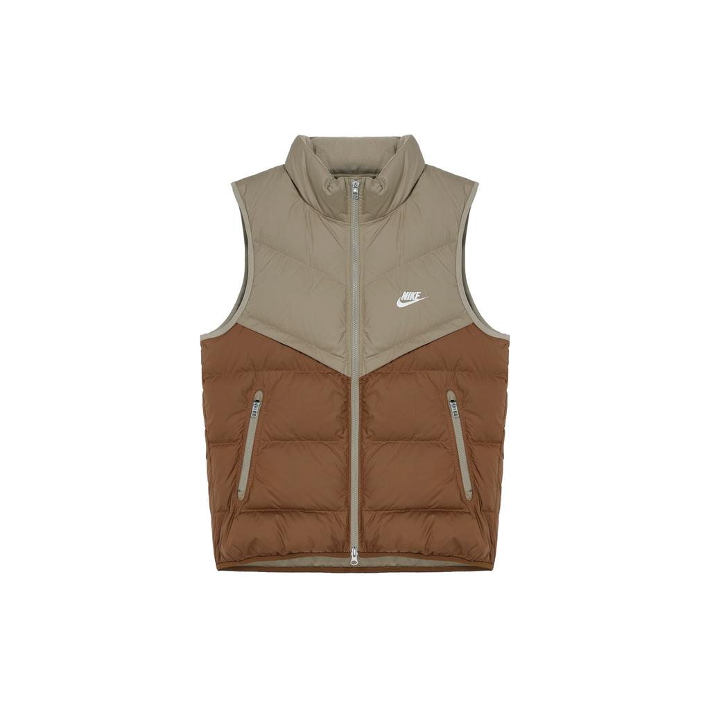 Nike Спортивная одежда Storm-FIT Windrunner Для улицы Повседневная Спортивная На молнии С воротником-стойкой Теплый пуховый жилет Мужской Жилет Хаки FB8184-248