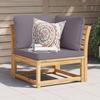 VidaXL Garden Corner Sofa with Cushions, Seat with Backrest, Outdoor Patio Backyard Furniture, Wood 366494