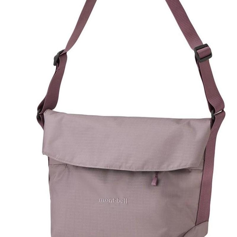 MONTBELL 14L Crossbody Bag with Adjustable Strap Nylon Pale Purple Grey Unisex Couple Style