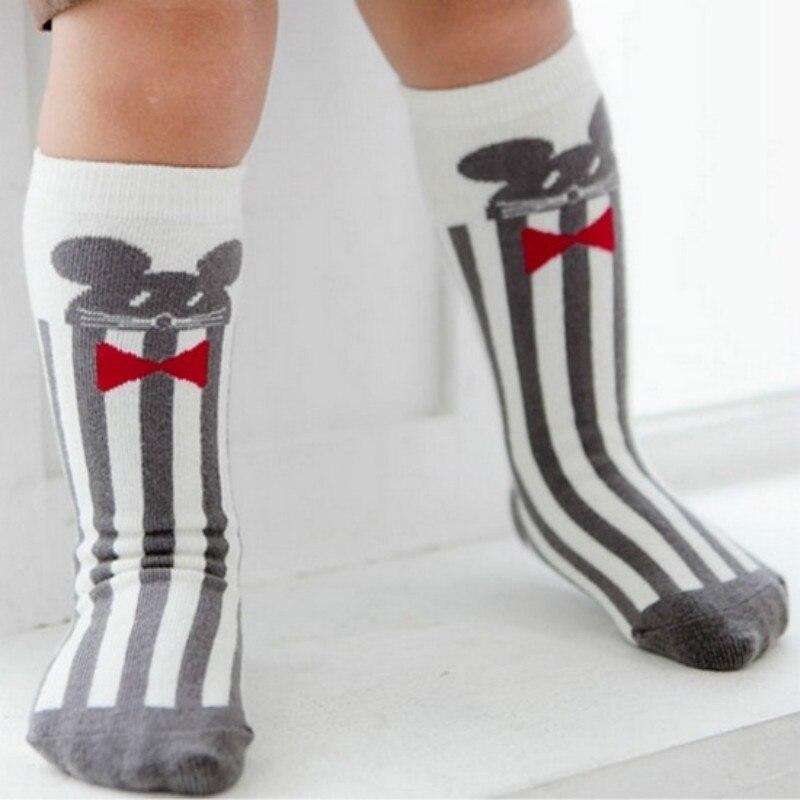 1 Pair Baby Socks Fashion Cotton Cute Animal Printed Knee High Socks Kids Boy Girl Cute Socks Anti Slip Cartoon Warmers 0-4Y