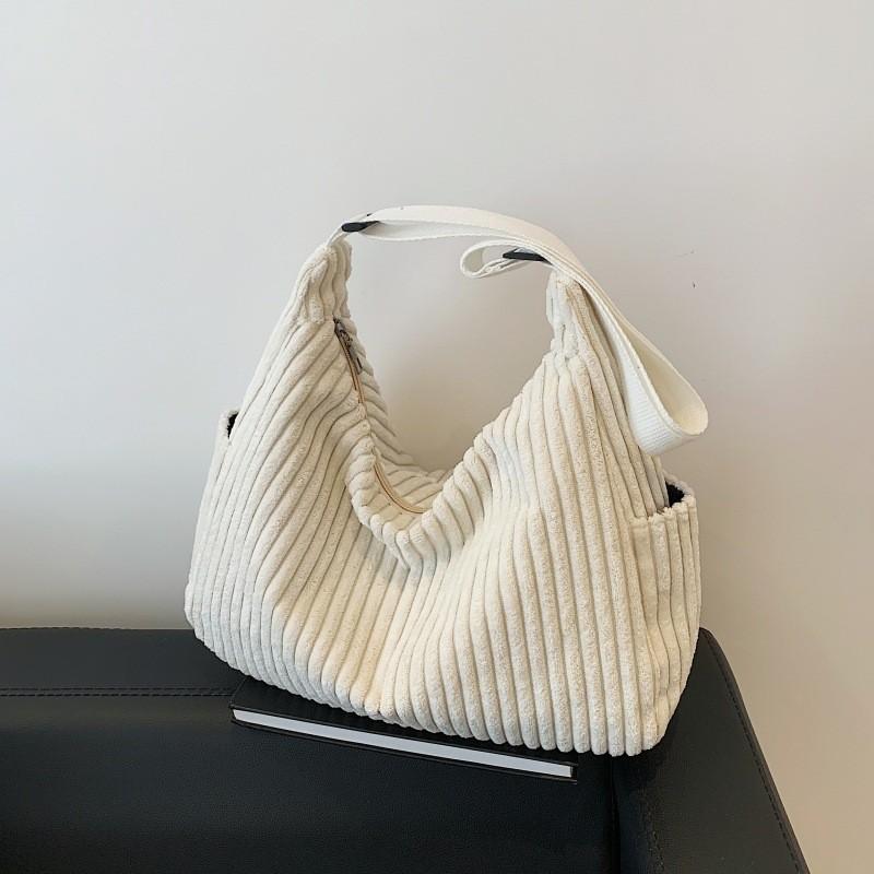 Stylish Korean Corduroy Tote Bag For Women With Large Capacity For Everyday Use