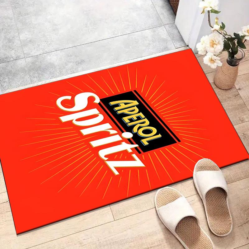 Aperol Spritz Polyester Carpet, Soft Indoor Mat for Office Chair, Living Room, Computer Desk - Decorative Home Office Rug Design