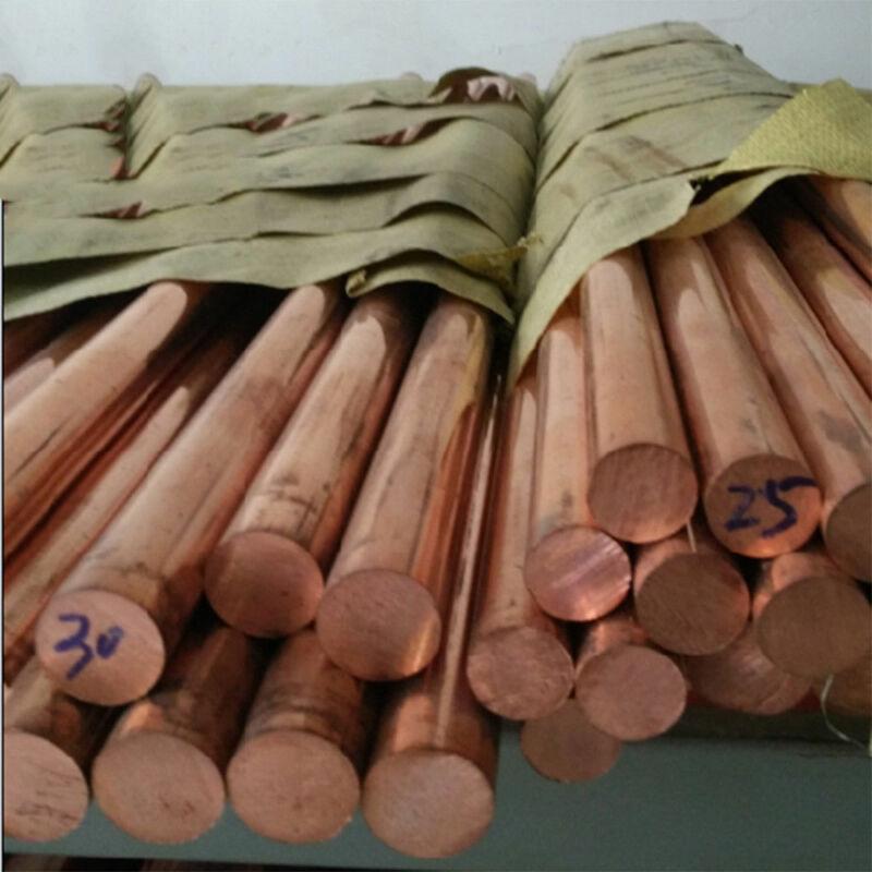 3/4/5/6/8/10/12mm Diameter Copper Round Bar Rod Milling Welding Metalworking 50-300mm Length