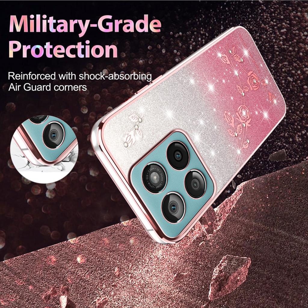 KADEM TPU Case for Motorola Edge 60 5G/60s 5G/60 Fusion 5G Flower Design Gradient Phone Cover