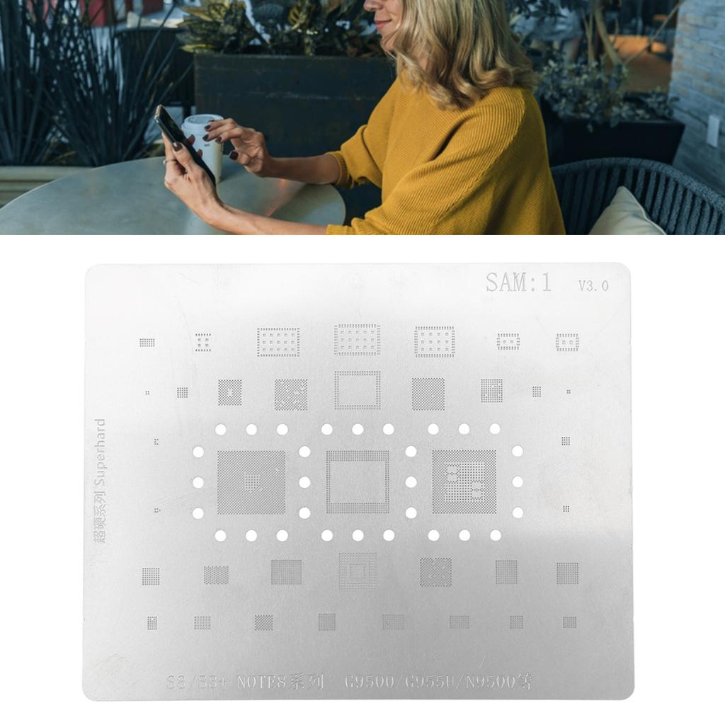 BGA-трафарет для реболлинга, шаблон для посадки олова из нержавеющей стали, шаблон BGA для точного позиционирования для Sa