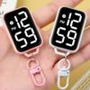 Creative Square LED Electronic Watches Keyring Small Hanging Watch Display Digital Pendant Watches Keychains for Students Gifts