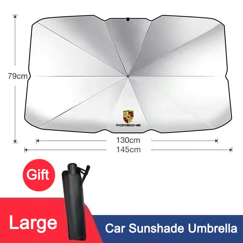 Car Windshield Sun Shade Umbrella Front Windshield Visor For Porsche 911 928 Cayenne Panamera Macan Boxster Carrera-GT Sticker QX1