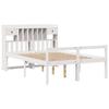 Solid Wood Bed with Shelf Without Mattress White 140x190 Cm Pine