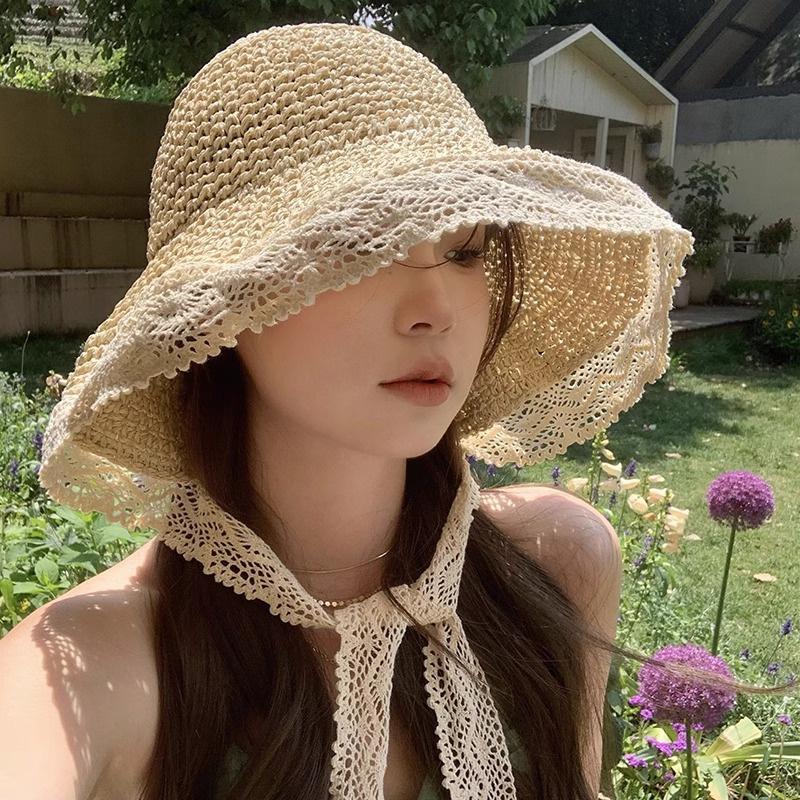 Женская летняя кепка с козырьком, складная солнцезащитная шляпа, широкополая пляжная шляпа, шляпа в стиле Лолиты, женская пляжная кепка с защитой от ультрафиолета
