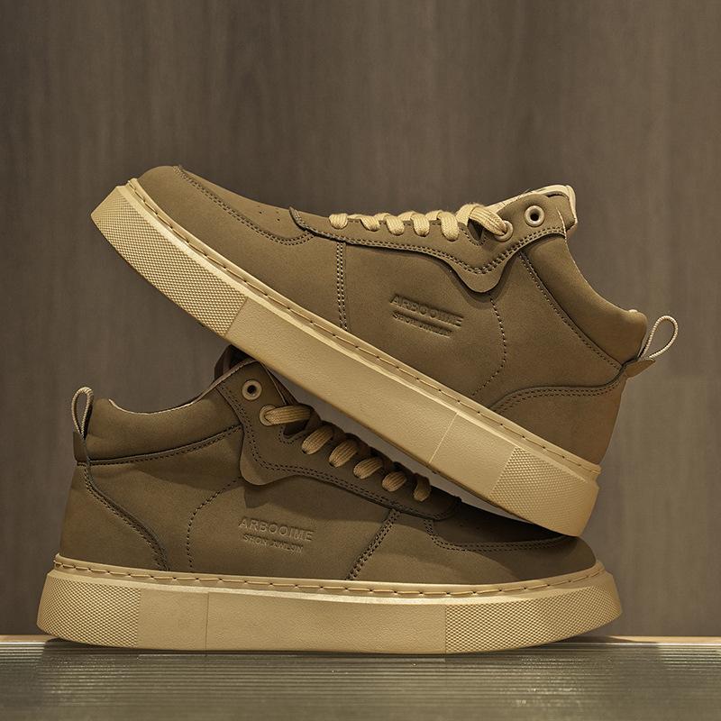 Мужские новые летние универсальные модные повседневные спортивные туфли, подростковые высокие кеды, студенческие трендовые туфли