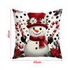 Christmas Cushion Cover Christmas Tree Pattern Santa Claus Cartoon Christmas Pillow Cover 45x45cm Size Snowflake