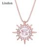 Женское ожерелье Lindon, кулон из медного сплава, циркон, модный подарок