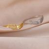 Кольца 'Летающие Крылья' Женские Серебристого Цвета Кольца на Палец из Нержавеющей Стали Простые Стильные Кольца Модные Украшения Подарки для Девушек на Вечеринку