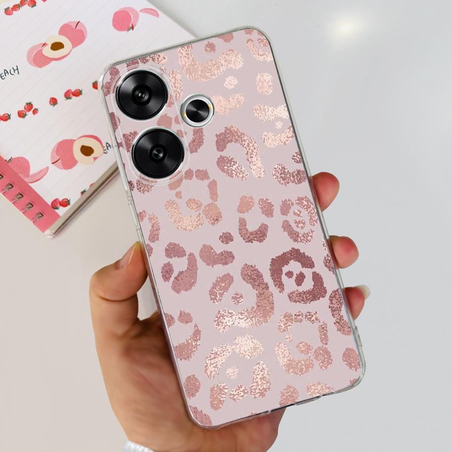 For Xiaomi Poco F6 Case Popular Butterfly Flower Soft Clear Silicone TPU Back Cover For Xiaomi Poco F6 5G F 6 PocoF6 Phone Cases