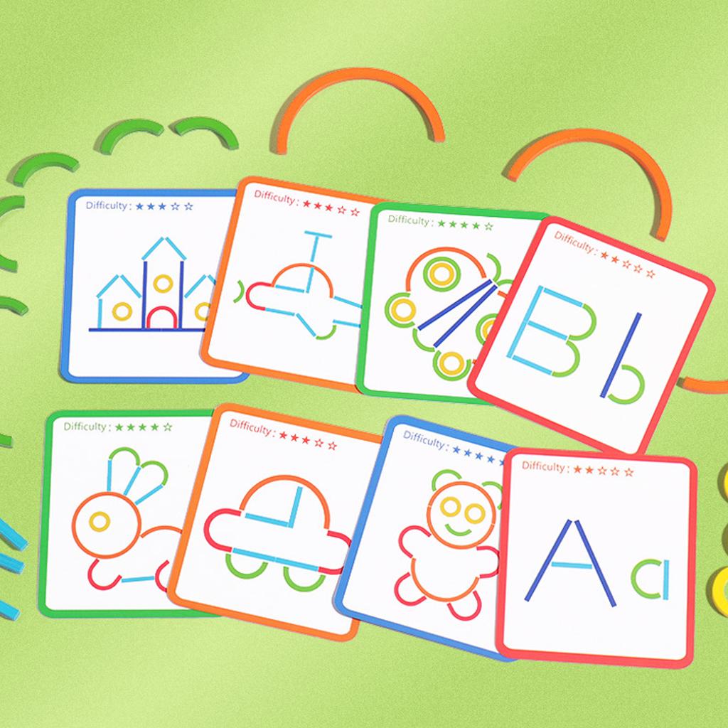 Children's Puzzle Logical Thinking Training Puzzle Circle Toy, Hand Eye Coordination Early Education Wooden Puzzle