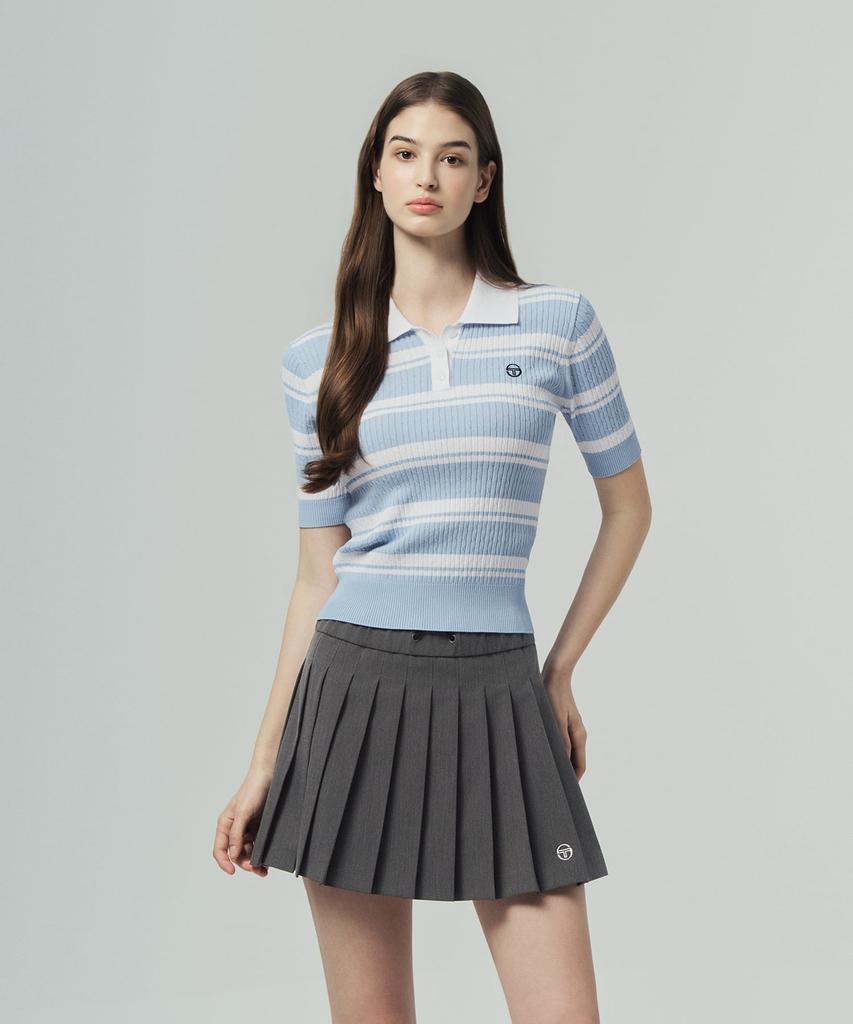 SERGIO TACCHINI W Фреска Вязаный Поло с Косами с Коротким Рукавом