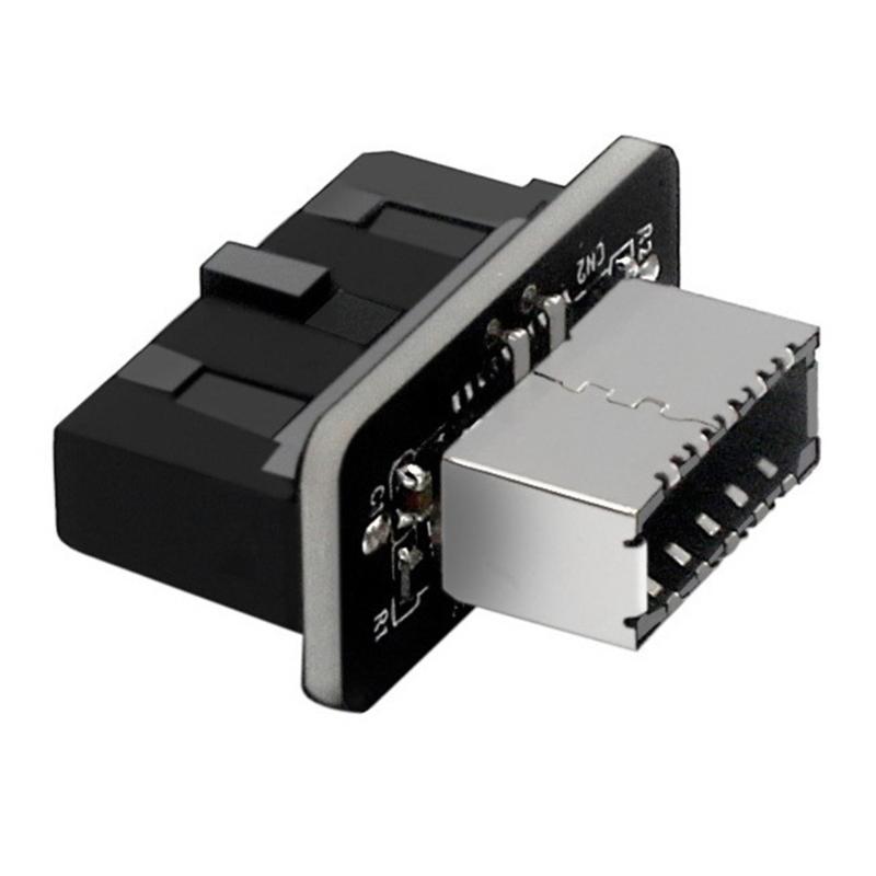 Установка без инструментов USB 3.0 Конвертеры для 19-контактных и 20-контактных на Type E Корпус из ABS и металла Быстрая передача данных 5 Гбит/с для улучшения совместимости